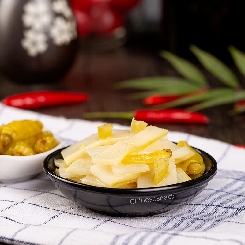 5 Bags Youyou Pickled Bamboo Shoots Snacks Chinese Spicy Snacks 有友泡椒山椒竹笋