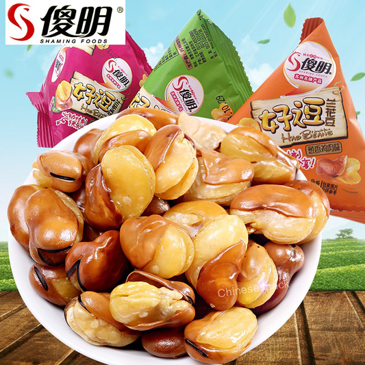 500g Crispy Blistered Broad Beans Golden Fava Crunch Drunken Companion Snacks