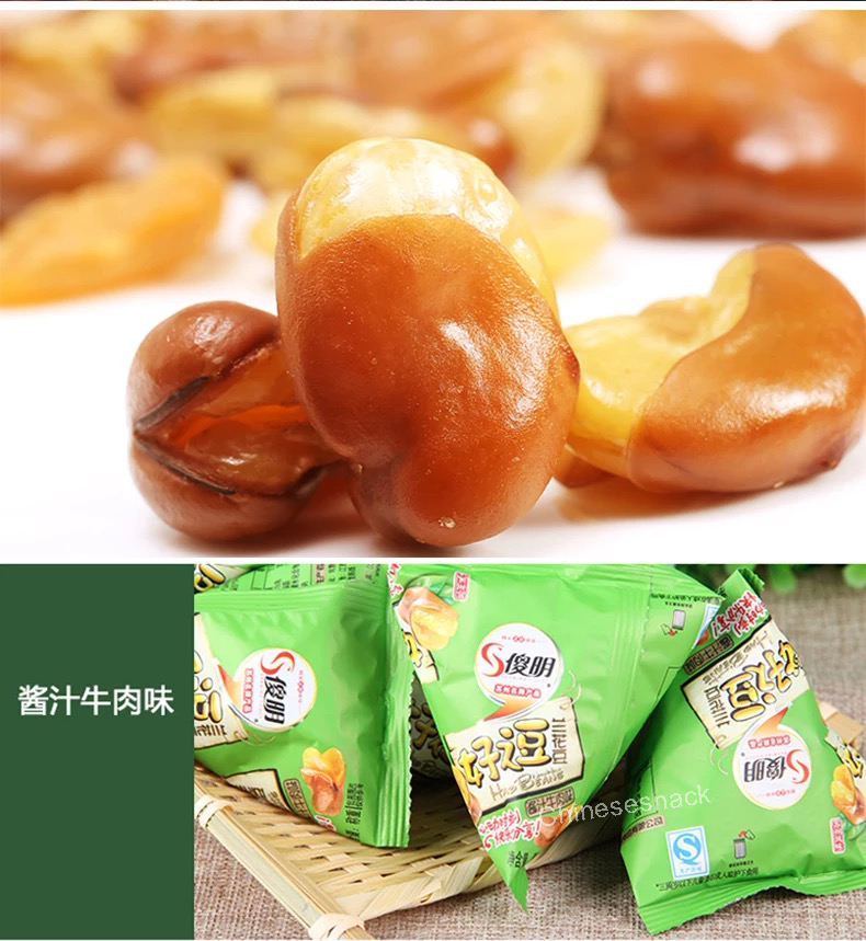 500g Crispy Blistered Broad Beans Golden Fava Crunch Drunken Companion Snacks